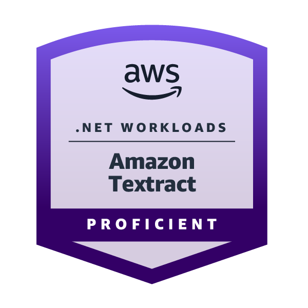 Amazon Textract 및 .NET Workloads