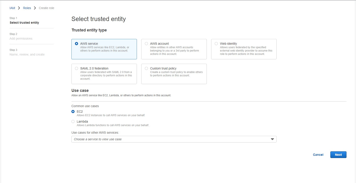 Create a Role for EC2 Instances