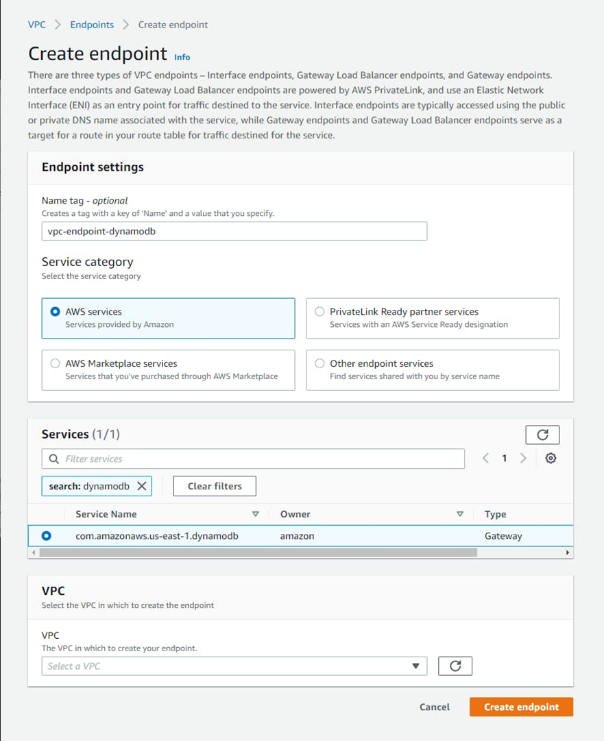 Create endpoint