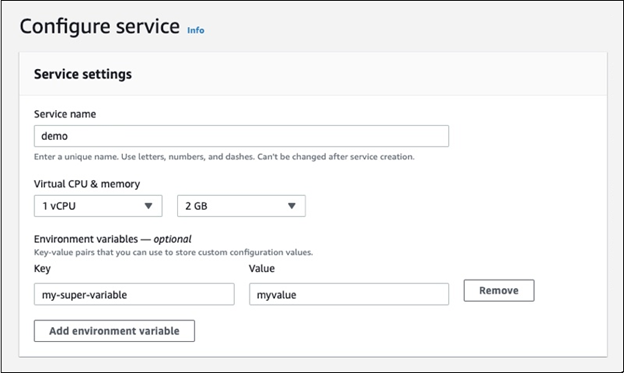 Configure service