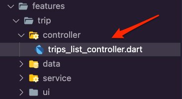 The trips_list_controller.dart file inside controller folder