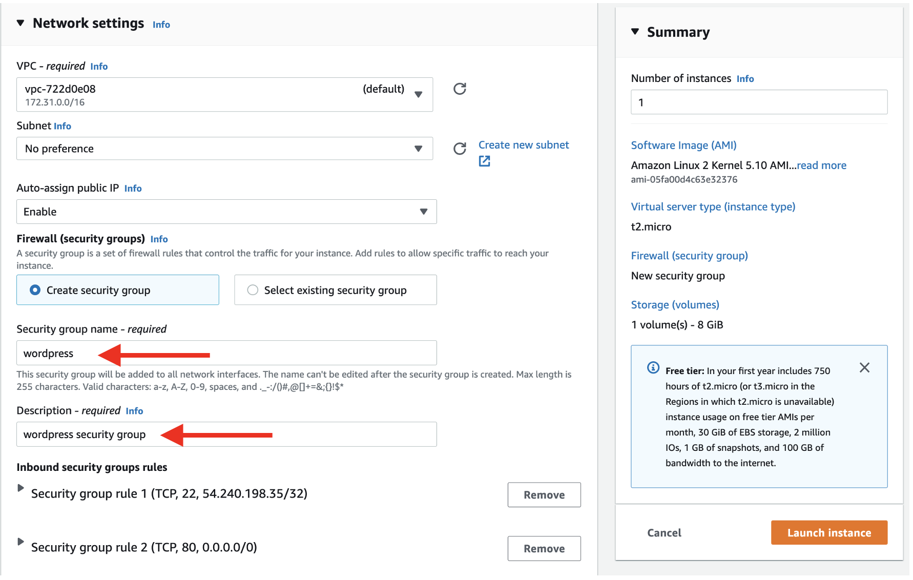 You should see a success notice indicating that your database is being created