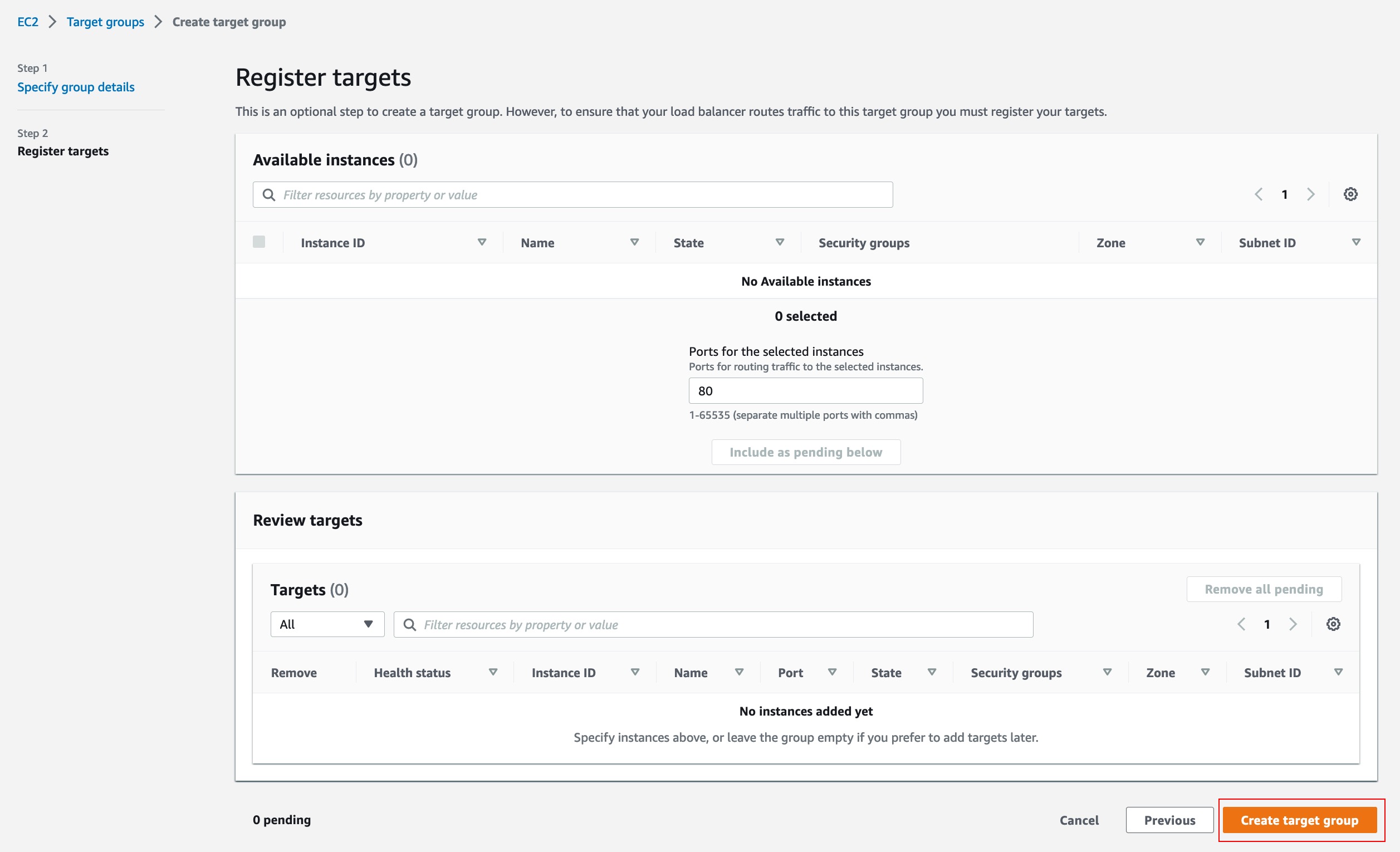 Register Targets