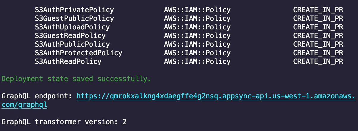 The Amplify CLI deploys the amplify backend