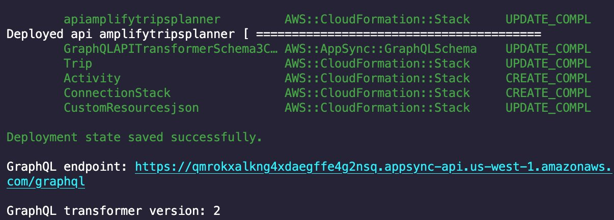 Completion of resource deployment from running amplify push