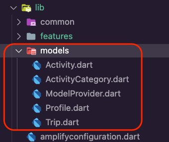 The Amplify CLI generates the models dart files