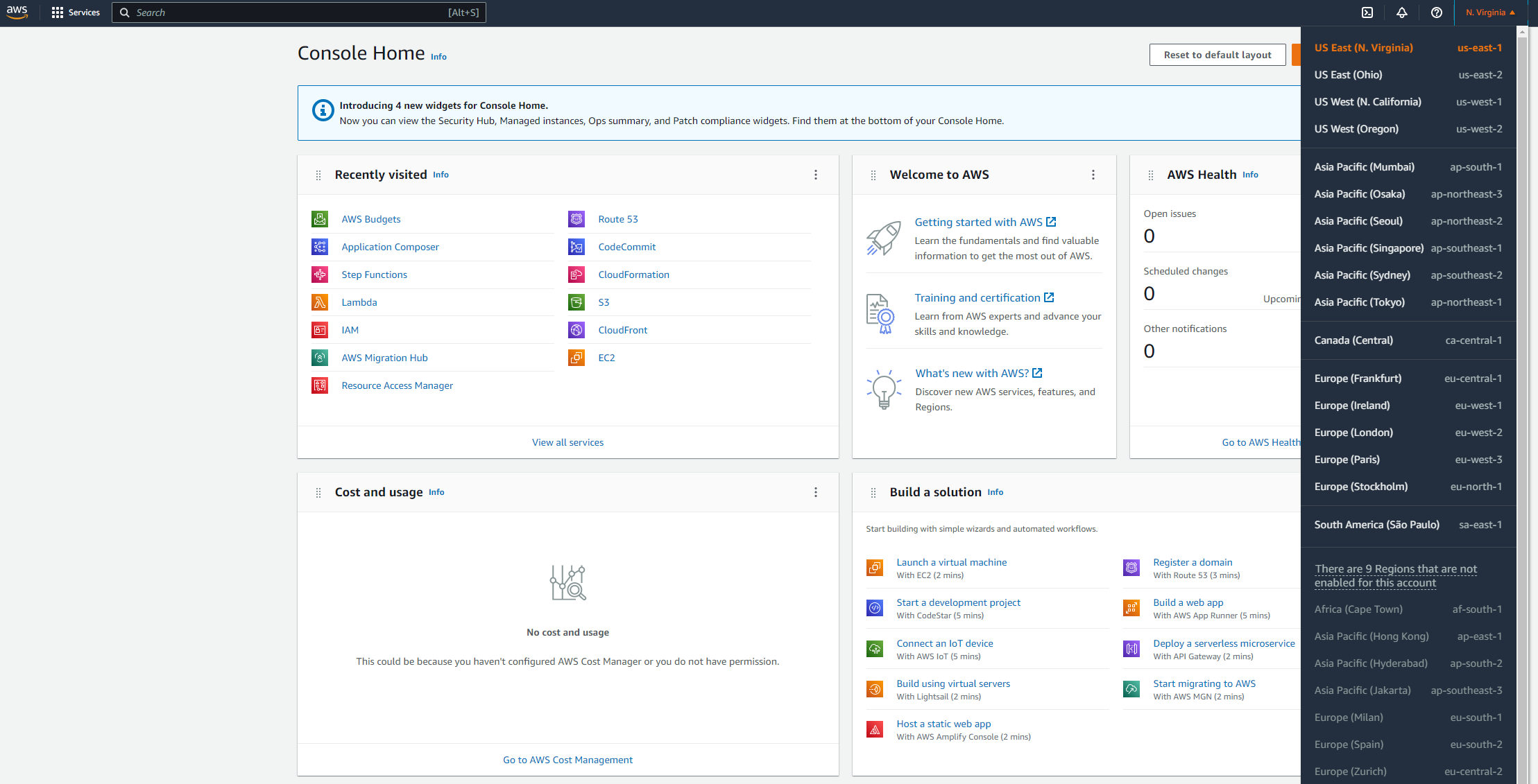 Console de gestion AWS