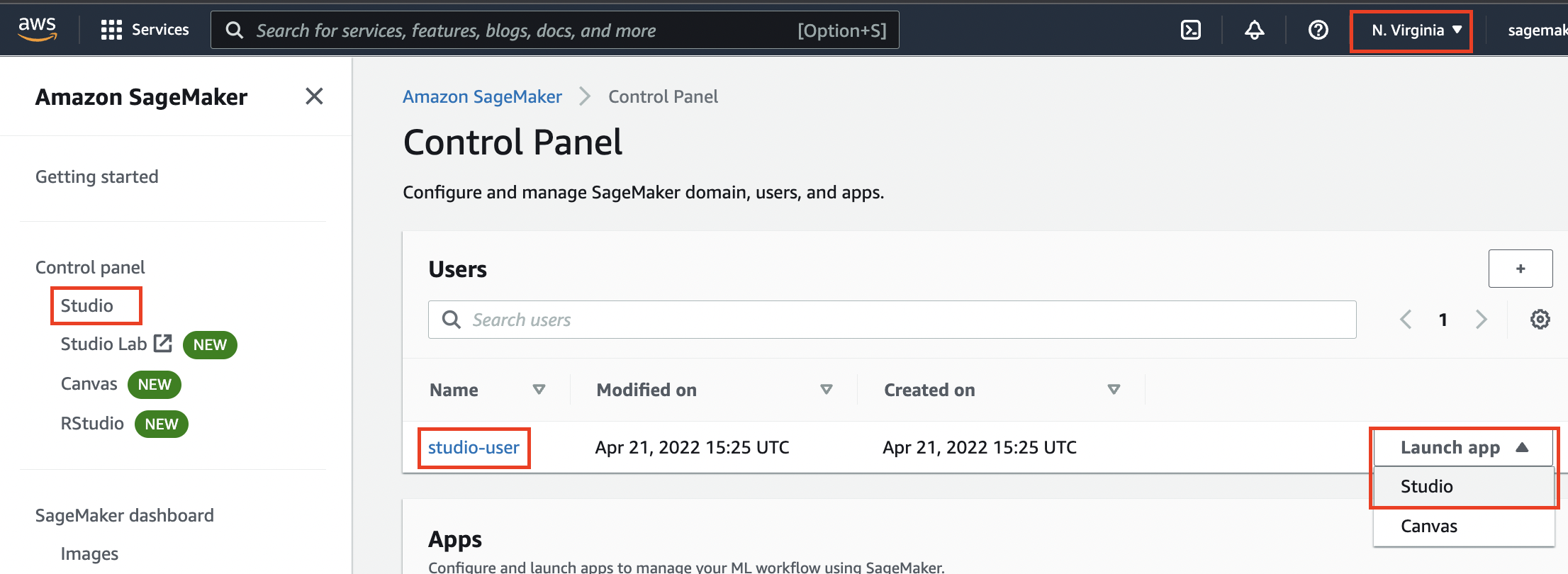 Step 1:  Set up Amazon SageMaker Studio domain