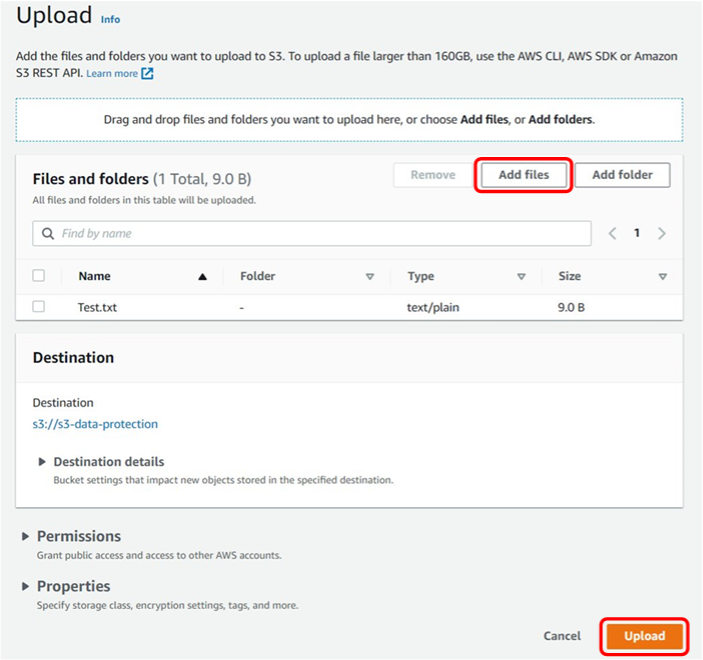 Se&ccedil;&atilde;o de upload, com os bot&otilde;es Adicionar arquivos e Fazer upload destacados.