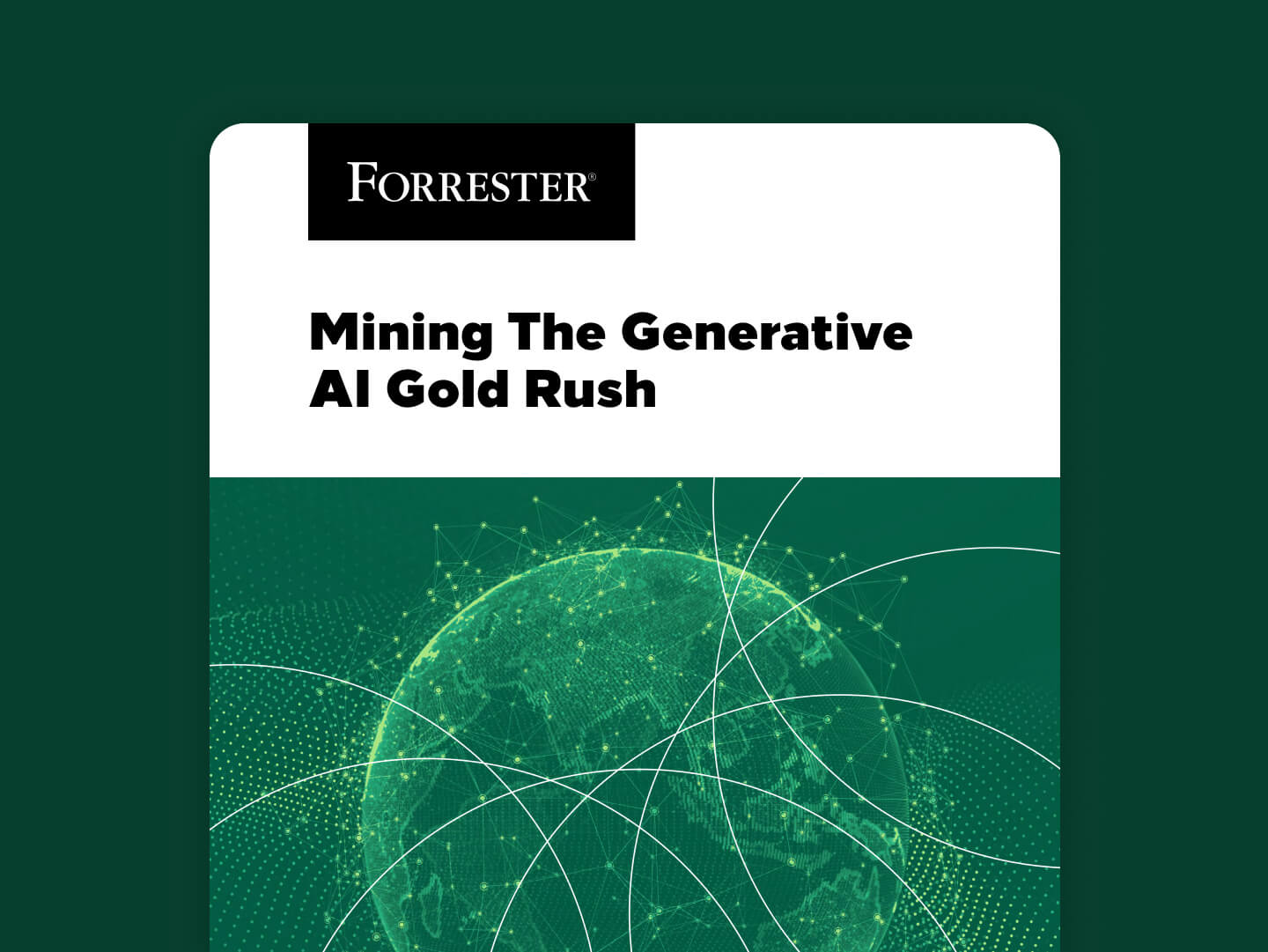 Forrester Study cover in green showing illustrated connected globes.