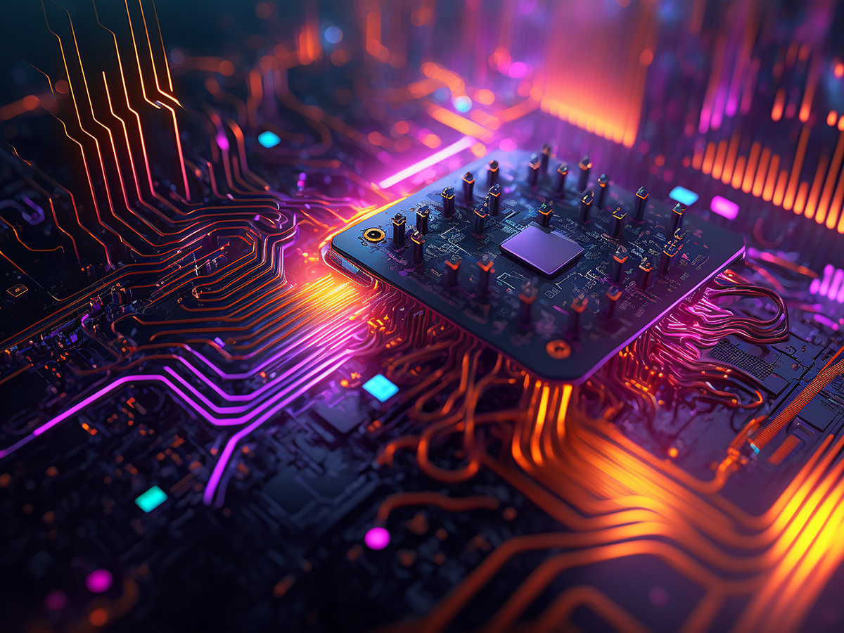 Circuit cyberspace design created with Generative Ai technology