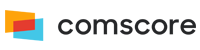 Comscore logo in color with a dark text and colorful icon, on a transparent background.