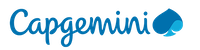 Capgemini logo in blue text with an abstract spade-shaped icon.