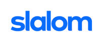 "Slalom logo in blue text."