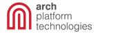 Logo of Arch Platform Technologies featuring a red arch icon and the company name in black text.