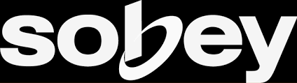 White Sobey logo on a black background