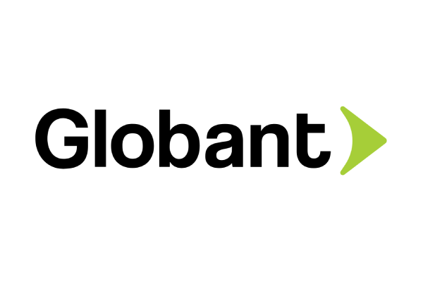 The Globant logo showing the company name in bold black letters with a green arrow design on a white background.
