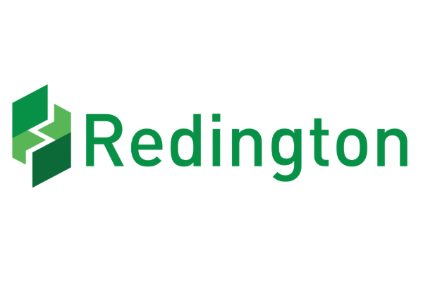 The Redington logo featuring green geometric shapes and the word 'Redington' in green text.
