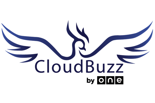 CloudBuzz One logo featuring a stylized bird with outstretched wings above the text 'CloudBuzz one'.