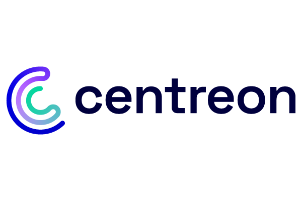 Centreon logo with a stylized letter C and the word 'centreon' in blue text.