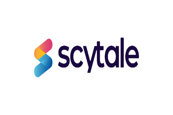 The logo for Scytale, featuring a stylized 'S' with colorful gradients and the word 'scytale' in dark font.
