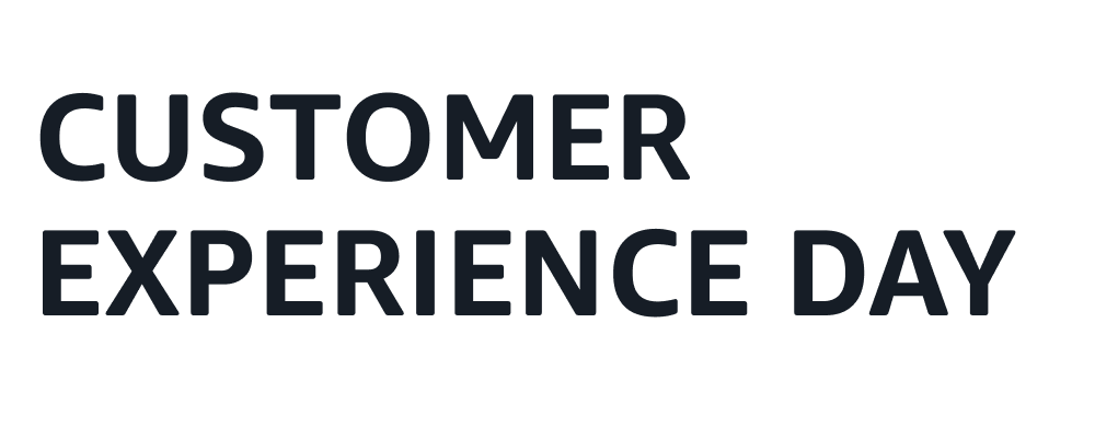 "Text reading 'Customer Experience Day' in bold, dark font."