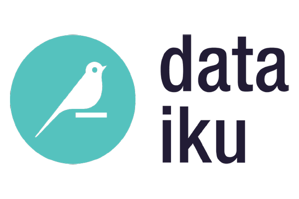 The Dataiku logo featuring a stylized bird inside a turquoise circle next to the word 'dataiku' in lowercase letters.