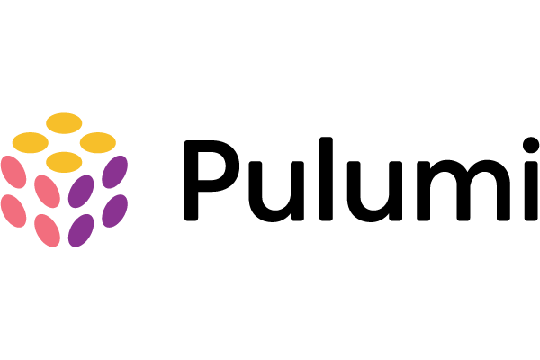 Pulumi logo with a colorful dot design on the left and the word 'Pulumi' in bold text on the right.
