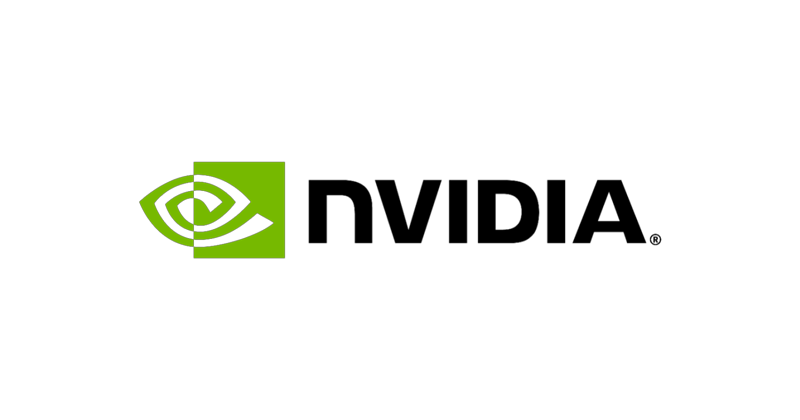 NVIDIA company logo featuring a stylized green eye and the word 'NVIDIA' in bold black text on a white background.