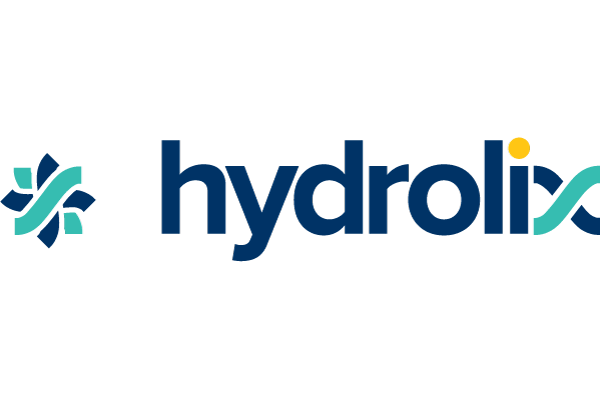Logo of Hydrolix featuring the company name in blue with a distinctive geometric symbol on the left.