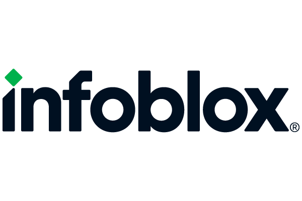 Alt-text: "Infoblox logo with a green diamond above the letter 'i'."