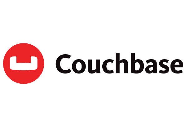 Couchbase logo featuring a red circle with a white stylized 'C' shape, followed by the word 'Couchbase' in black text.