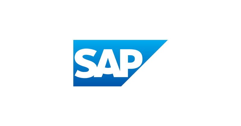 The SAP logo with a blue gradient background, used for NRF 2025 event branding.