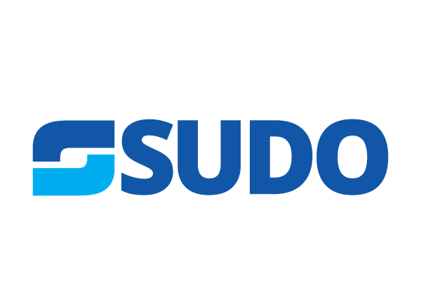The SUDO company logo in blue with a stylized 'S' icon on the left.