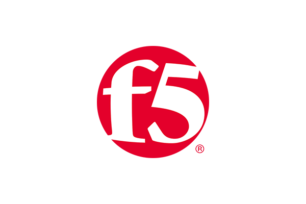 Logo of F5 Networks, featuring a lowercase 'f' and a number '5' in white on a red circle background.