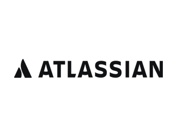 The Atlassian logo in black text on a transparent background.