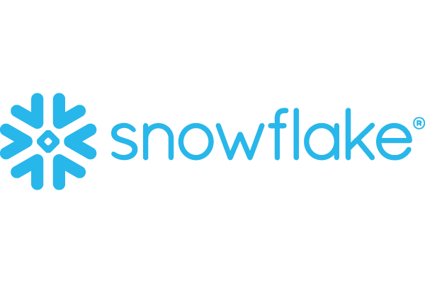 The logo for Snowflake, featuring a stylized blue snowflake symbol and the word 'snowflake' in lowercase blue letters.