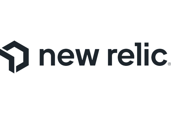 The New Relic logo consisting of a geometric icon and the words 'new relic' in stylized typography.