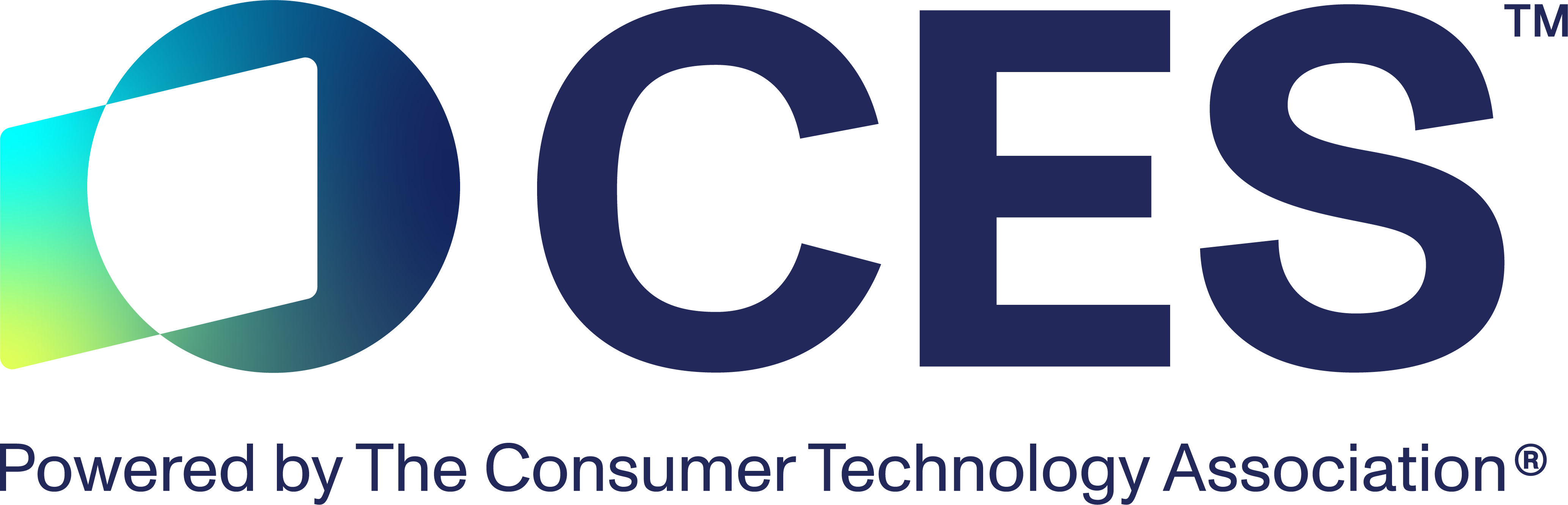 The official logo of CES, powered by the Consumer Technology Association, featuring stylized CES text and colorful geometric accents.