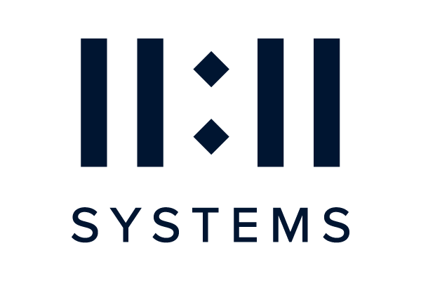 Logo featuring the word 'SYSTEMS' below three bold vertical lines and two centered diamond shapes on a white background.