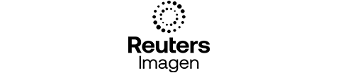 The black and white logo of Reuters, featuring a circular dotted design.