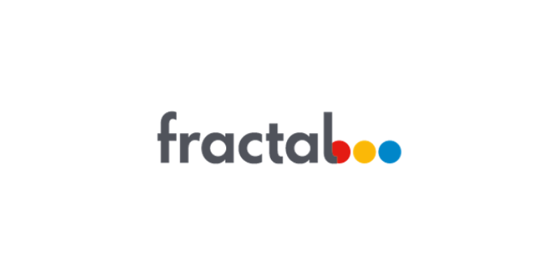 2The word "fractal" in gray lowercase letters, followed by three dots in red, yellow, and blue.