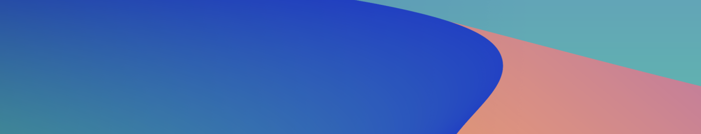 An abstract header image featuring a blue gradient with smooth curves and a transition to teal and pink, sized 1440x277 pixels.