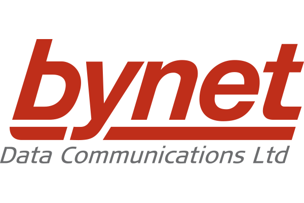 Logo of Bynet Data Communications Ltd featuring the company name in stylized red text above a red underline and the tagline 'Data Communications Ltd' in gray text beneath.