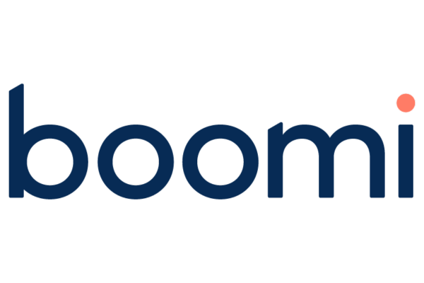 Boomi company logo consisting of the word 'boomi' in stylized lowercase letters with a small dot above the 'i'.