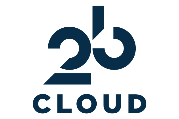 Logo for 2b Cloud, featuring stylized blue text and shapes forming the number '2b' with the word 'CLOUD' underneath.