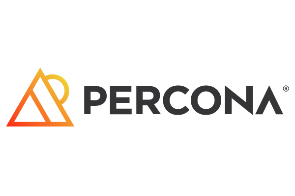 The Percona logo featuring a stylized orange and yellow outline next to the word 'PERCONA' in bold black letters.