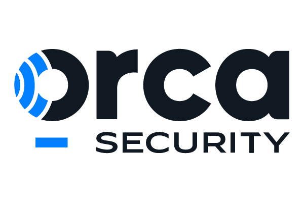 Logo for Orca Security, featuring stylized text with blue and black elements.