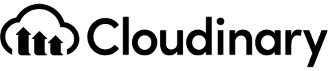 Cloudinary logo in black text on a transparent background.