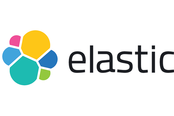 The Elastic logo featuring a colorful abstract flower symbol and the text 'Elastic' in black.